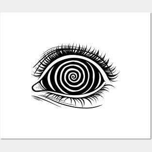 Psychedelic Eye. Spiral Posters and Art